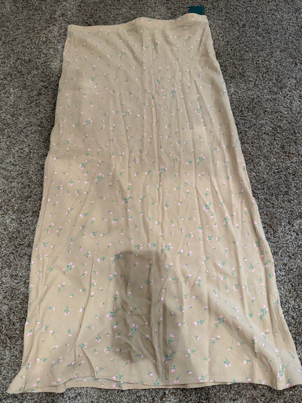 wild fable Beige Floral Midi Skirt